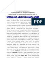 Acta de Cooperativa Renuncia de Junta Directiva