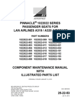 Pinnacle 1022022 SERIES Passenger Seats For Lan Airlines A319 / A320 Aircraft