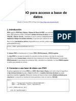 Uso de PDO para Acceso A Base de Datos PHP PDF