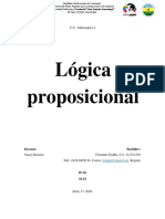 2da Evaluación Matemática I. Lógica Proposicional