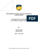 Disruption Due To Outsourcing, A Case Study On Juniper Networks - Saikat Saha - A44