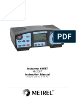 METREL MI 2087 Instaltest 61557 Digital Measuring Instrument Usermanual