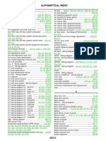 Nissan Note E11 2005-2013 Alphabetical Index