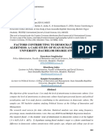 Factors Contributing To Democratic Culture Alertness A Case Study of Suan Sunandha Rajabhat University (Bachelor Degree Students)