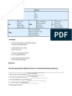 Acord Sb+predicat - Engleza - Exercitii