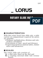 Rotary Slide Rule: Characteristics