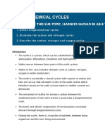 Biogeochemical Cycles: by The End of This Sub-Topic, Learners Should Be Able To