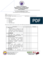 Department of Education: Lac Plan Appraisal Tool