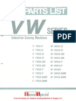 Kansai VW - V7100, W8100, W8100EMK Series PDF