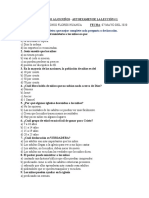 Examínese:: Marque La Letra Que Mejor Complete Cada Pregunta o Declaración