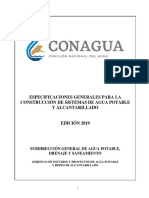 Especificaciones Generales para La Construcción de Sistemas de Agua Potable Ed. 2019