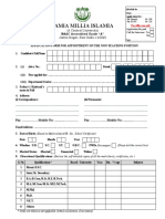 Jamia Millia Islamia: Application Form For Appointment On The Non-Teaching Position