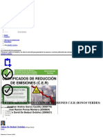 Certificados de Reducción de Emisiones C.E.R (Bonos Verdes)