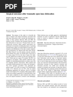 Surgical Outcomes After Traumatic Open Knee Dislocation: Ó Springer-Verlag 2009