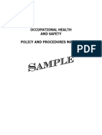 Health and Safety Manual Sample