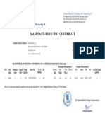 Manufacturer'S Test Certificate: National Builtech Trading and Contracting Co