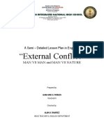 "External Conflict": A Semi - Detailed Lesson Plan in English 8