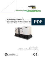 MCS350-1 (NTA855-G2A) Generating Set Technical Data Sheet: Millennium Power Manufacturing Corp