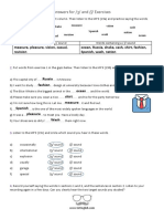 Answers For /Ʒ/ and /Ʃ/ Exercises