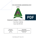 Situational/Contingency Theory of Leadeship