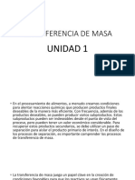 Teoría Transf. Masa UNIDAD 1 (Con Ejercicio 10.1 Resuelto)