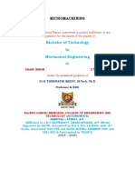 Bachelor of Technology in Mechanical Engineering: Micromachining