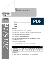 1st Term Test Sri Lankan School Muscat: Science