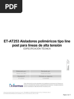 ET-AT253-Aisladores Polimericos Tipo Line Post para Lineas de Alta Tensión.