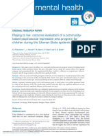 Playing To Live Outcome Evaluation of A Communitybased Psychosocial Expressive Arts Program For Children During The Liberian Ebola Epidemic PDF