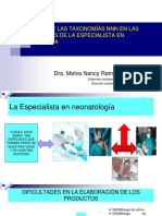 Evolucion Taxonomias NNN Neonatologia