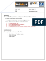 Hands-On Exercise No. 2 Batch-07 Wordpress Total Marks: 10 Due Date: 09/07/2020