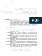 DR - Christopher Amalraj: Curriculum Vitae