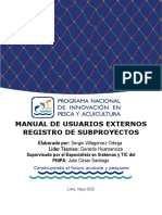 Manual de Usuarios Externos (Registro Subproyecto)