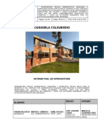 Informe Final Ciudadela Colsubsidio