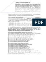 Format For SCST Certificate