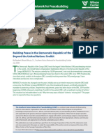 Building Peace in The Democratic Republic of The Congo Beyond The United Nations Toolkit