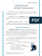 Tipos de Investigación Descript. Explicativa