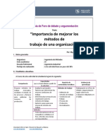 Foro de Debate y Argumentación Ingenieria de Metodos