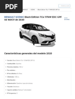 Ficha Técnica RENAULT SCENIC MONOVOLUMEN BLACK EDITION TCE 117KW EDC GPF SS 160CV GASOLINA 2020