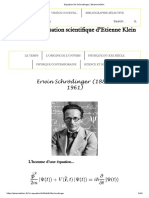 Equation de Schrodinger - Etienne Klein