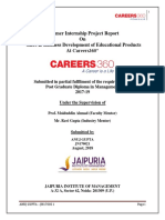 Summer Internship Project Report On "Sales & Business Development of Educational Products at Careers360"