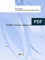 TLIP507C Manage Workplace Information: Release: 1