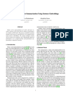 Unsupervised Text Summarization Using Sentence Embeddings: Aishwarya Padmakumar Akanksha Saran