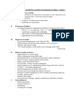 CHAPTER 1 - OUTLINE For QUALITY AND PERFORMANCE EXCELLENCE