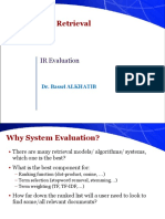 Information Retrieval: IR Evaluation