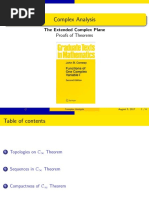 Complex Analysis: The Extended Complex Plane Proofs of Theorems