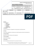 12.SOP For Management of Chemicals Used in Purified Water Plant in Pharmaceutical Industry