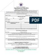 Department of Education: Certificate of Candidacy For The Supreme Student Government