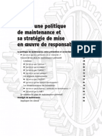 Définir Une Politique de Maintenance Et Sa Stratégie de Mise en Œuvre de Responsabilités