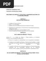 Reglamento de Grados y Titulos de La Universidad Nacional de La Amazonia Peruana